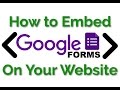 How to Embed Google Forms on Your Website