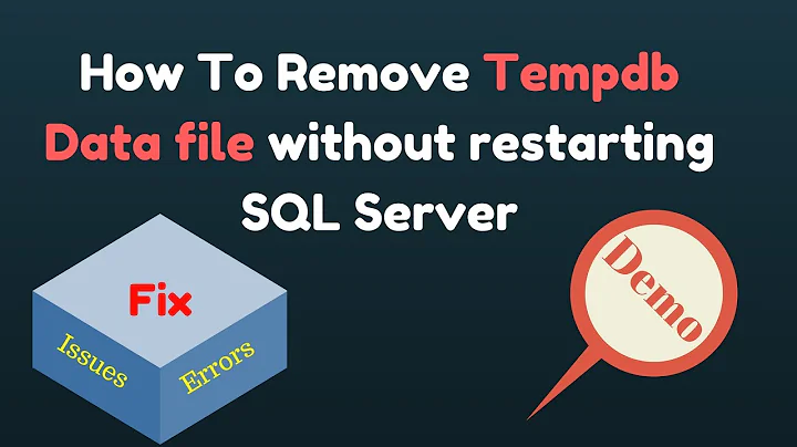 Remove or DeleteTempdb data file without restarting SQL Server