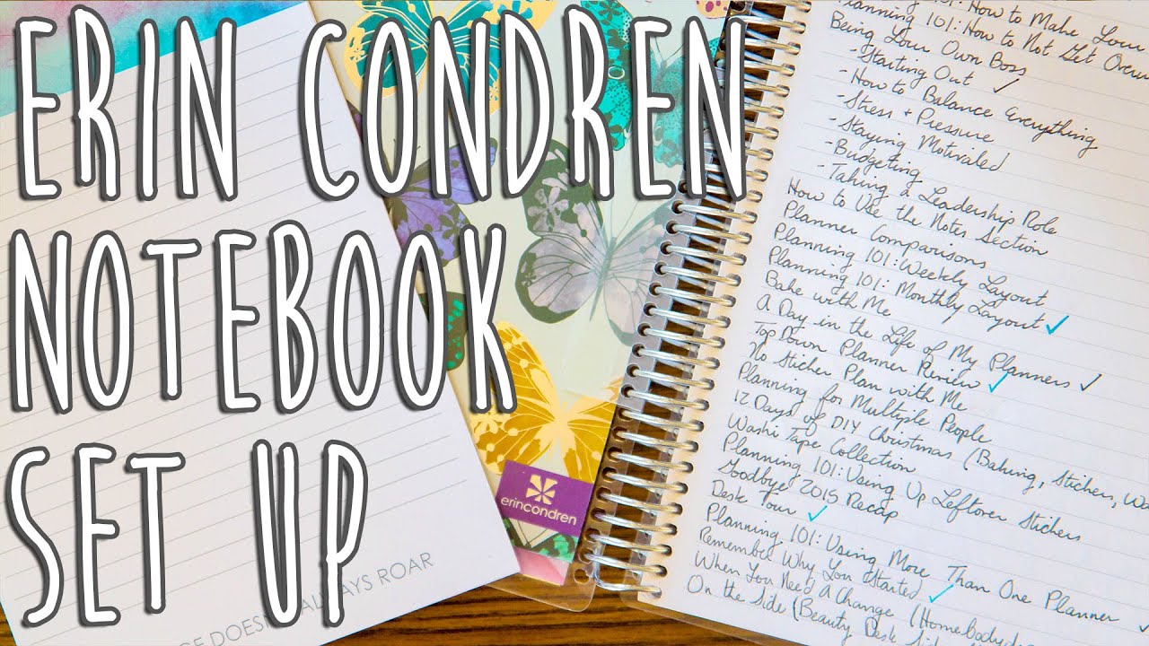 How i use my erin condren notebook youtube