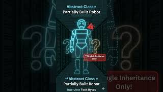 #14 Abstract Class vs Interface explained in 60 seconds! 🤖📜 #Java #CodingInterview