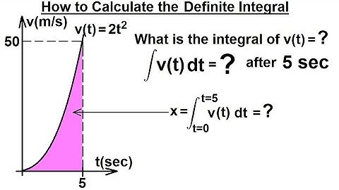 Calculus 2: Integration (4 of 9) Definite Integral (What is the Integral of Velocity?)
