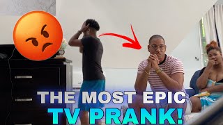 MOST EPIC BROKEN TV PRANK ! (Ft. Quite Perry, Singh Zima & Tonaya Wint)