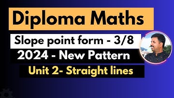03 || Straight lines  || Slope point form   ||   Finding the Equation of straight line