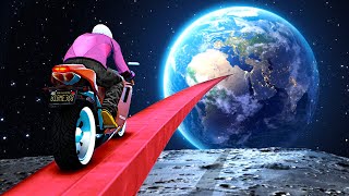 I Tried The IMPOSSIBLE SPACE STUNT CHALLENGE In GTA 5.. (Mods)