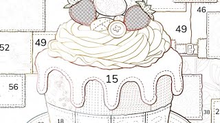 Sweet cupcakes topped with strawberries and fruit | Coloring Games screenshot 3