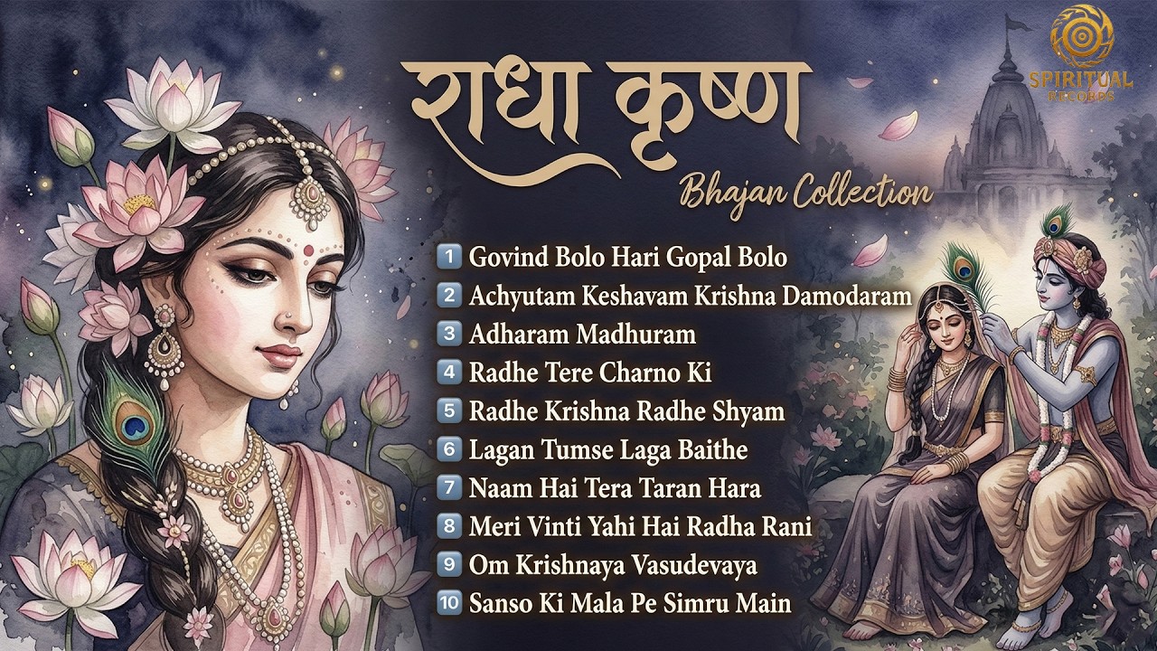 Radha Krishna Bhajan Collection 🌸 | Most Beautiful Nonstop Bhakti Songs | Divine Peace
