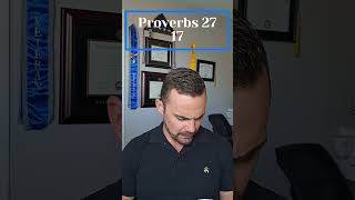 As iron sharpens iron, so one person sharpens another. Proverbs 27, 17