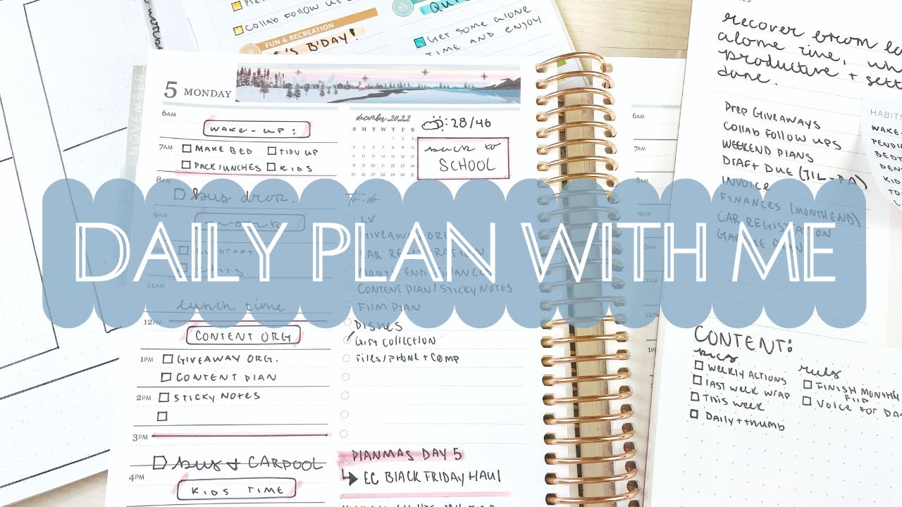 Daily PLAN WITH ME | Erin Condren Daily Duo | PLANMAS Day 7 - YouTube