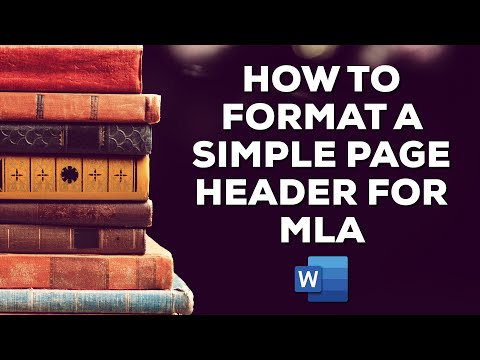 How to Format a Simple Page Header for MLA