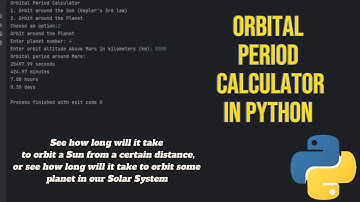 Orbital Period Calculator (orbiting-calculator) project in Python