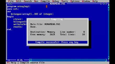 6.1 Free Pascal Tutorial - Array 1 Dimensi