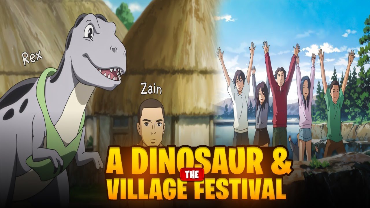 "Zain and Rex: A Dinosaur's Fun at the Village Festival"