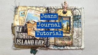DIY Jeans Travel Journal Tutorial Part 1/Digital Collage Club Design Team Project