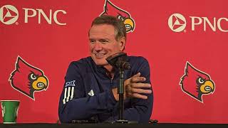 Kansas head coach Bill Self following exhibition win at Louisville