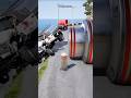 Physics Fail! कार को खाई से नीचे गिरा दिया 😲- BeamNG.drive #shorts
