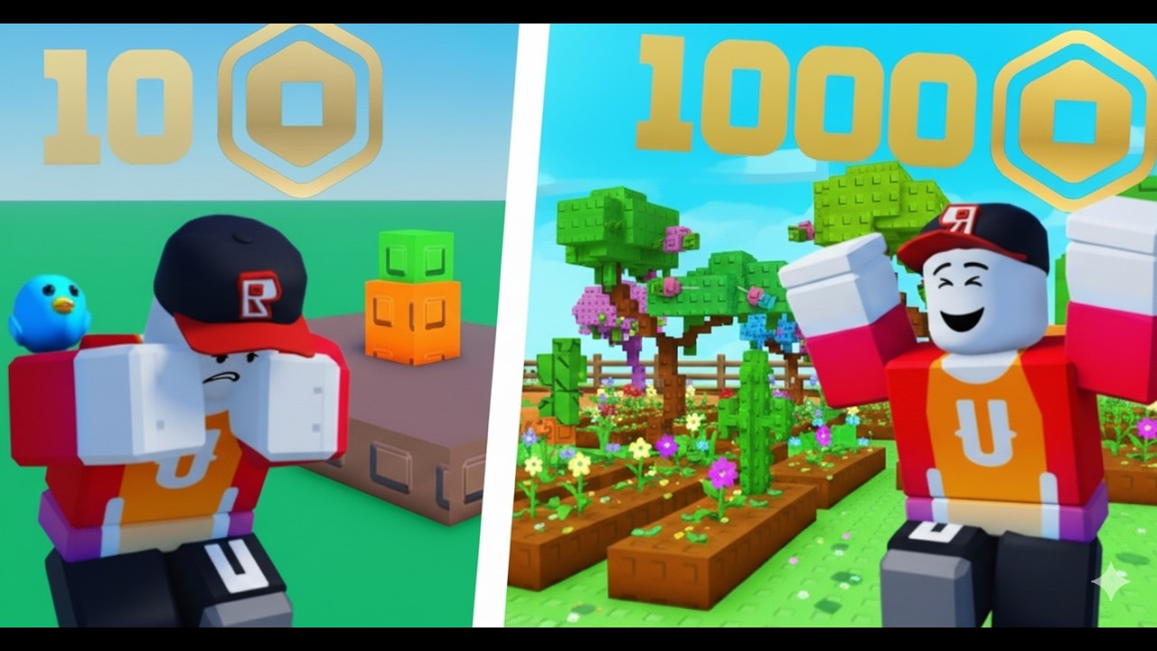 Сделали игру  Grow a garden  за 10 100 1000  Робуксов
