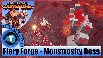 Minecraft Dungeons - Fiery Forge Walkthrough Part 7 - Defeat the Redstone Monstrosity Boss Fight