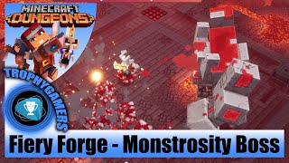 Minecraft Dungeons - Fiery Forge Walkthrough Part 7 - Defeat the Redstone Monstrosity Boss Fight