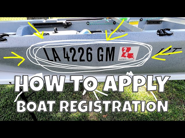 Kayak Fishing Ep 4 - How to apply BOAT REGISTRATION to your KAYAK class=