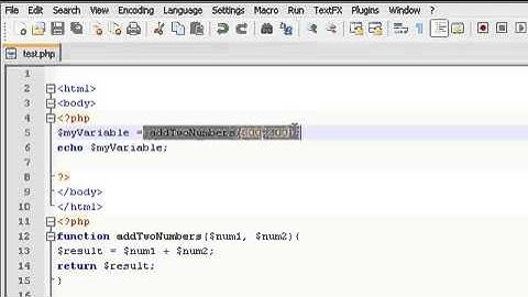 PHP Tutorial Video 9   More on PHP functions, return statements