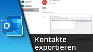 Outlook Kontakte exportieren & importieren ✅ Tutorial screenshot 2