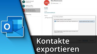 Outlook Kontakte exportieren & importieren ✅ Tutorial screenshot 3