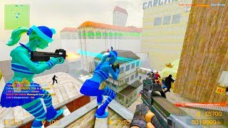 Counter Strike Source - Nemesis Mod Online Gameplay on Rooftop Runaway map