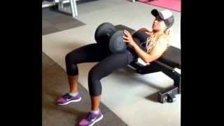 Kris 'Gets it done' @ 15 min Epic Butt/Tiny Waist Workout (jen selter before and after)