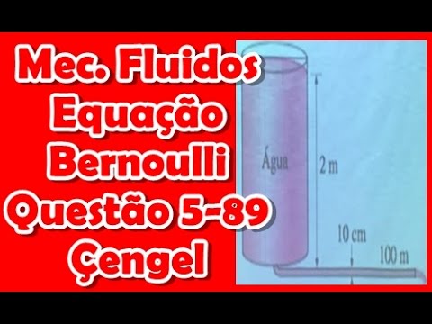 [Mecânica dos Fluidos]Questão 5-89 Çengel - Equação de Bernoulli