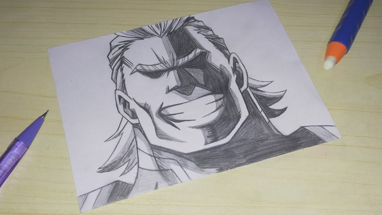 All Might 😈😈 { My hero Academia} Drawing By ️ || Anime Drawing ️ - YouTube