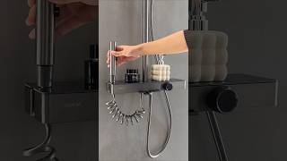 Gunmetal Gray 4-Mode Digital Shower Head Set Powerful Pressure &amp; Modern Bathroom Upgrade #shortsfeed