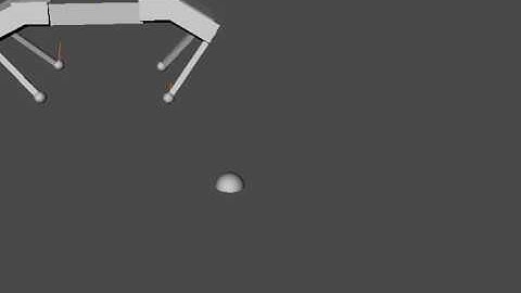 Quadruped walking while striking an obstacle (PID Control)