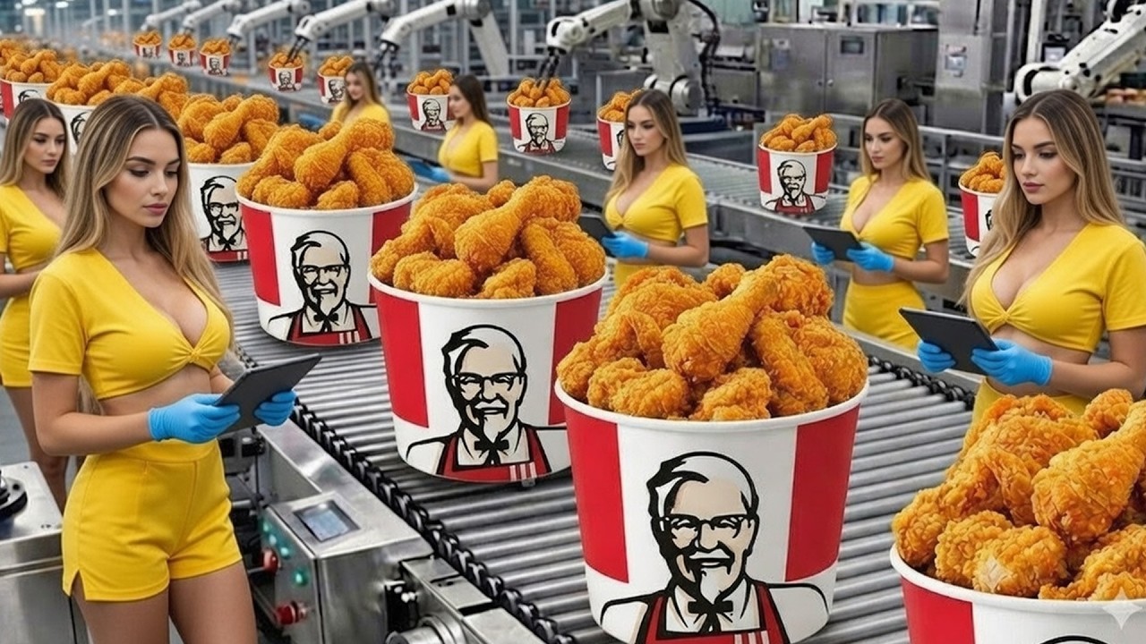 Inside Largest KFC Factory USA: From Fresh Chicken to Golden Crispy Perfection | Complete Process