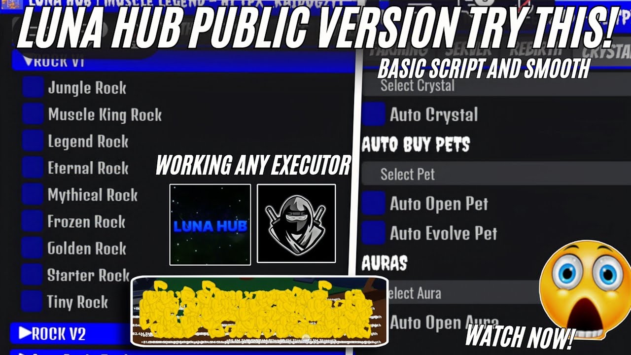 INSANE Muscle Legends Script! 💥 AUTO FARM + AUTO REBIRTH (LUNA HUB Showcase)