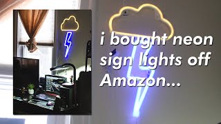 I bought Amazon Neon lights... | Room decoration