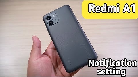 Hide Notification In Redmi A1, Notification Of In Redmi A1, Redmi A1 Mein Notification Kaise