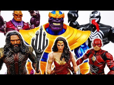 Thanos With Infinity Gauntlet Is Unstoppable~! Go Wonder Woman Aquaman Flash #ToyMartTV