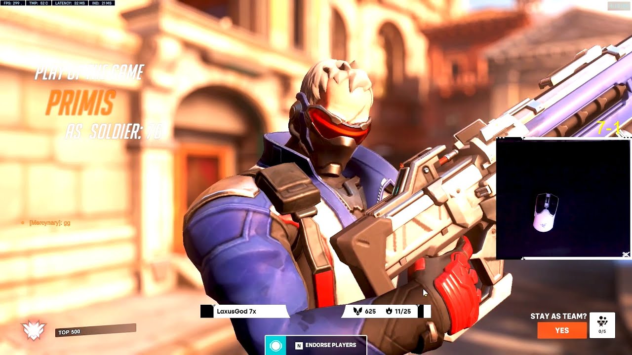 GALE NANO SOLDIER 76 - POTG! [ OVERWATCH 2 TOP 500 SEASON 3 ]