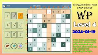 The Washington Post Daily Sudoku 2024-01-19 Level 4