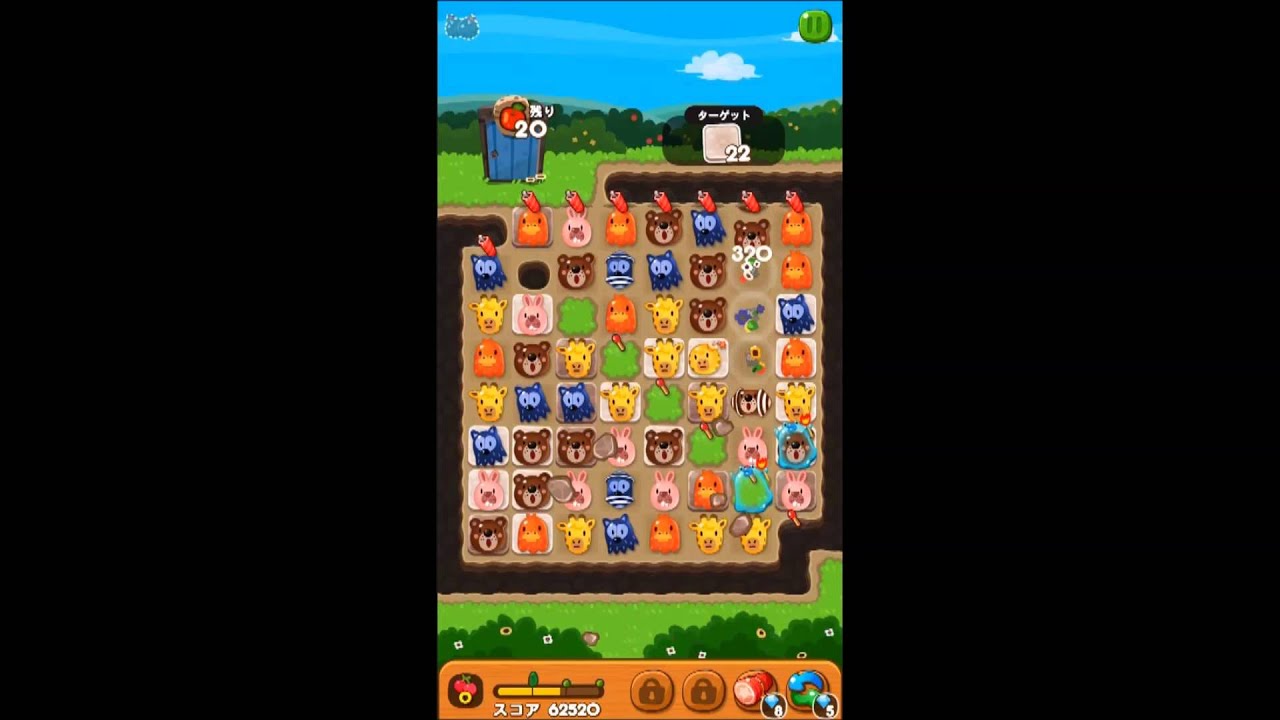 LINE ポコポコ』攻略【ステージ343のコツ＆白花・星花クリア動画