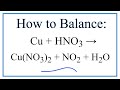 Balancing Nitric Acid Reactions