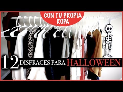 12 DISFRACES PARA HALLOWEEN CON TU PROPIA ROPA • Melany Cabrera • - YouTube