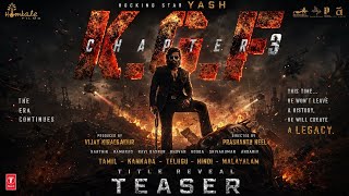 KGF Chapter 3 Official Trailer | Yash | Prashanth Neel | Rocky Returns | Hindi Trailer 2026