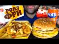 ASMR EATING BURGER KING TRIPLE CHICKEN WHOPPER &amp; ANIMAL STYLE FRIES WITH CHICKEN NUGGETS MUKBANG