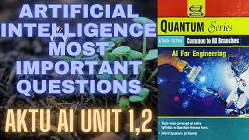 Artificial intelligence most important questions Aktu |Aktu artificial intelligence questions|Aktu