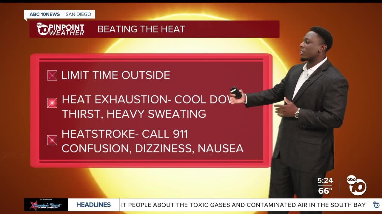 ABC 10News Pinpoint Weather with Moses Small: Dangerous heat next few ...