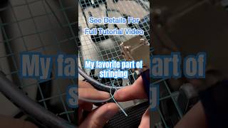 How to string your badminton racket: making a knot. #badminton #howto #yonex #exbolt63