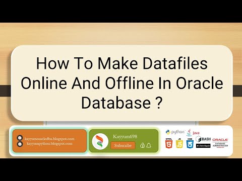 How To make datafiles online and offline in oracle database ? #oracle #sqldeveloper