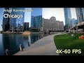 Virtual running in chicago  4kr 60 fps treadmill workout