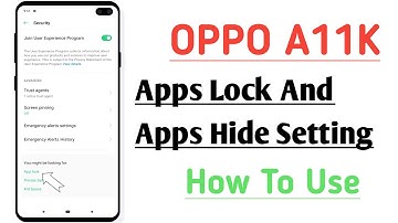OPPO A11K Apps Lock And Apps Hide Setting How To Use